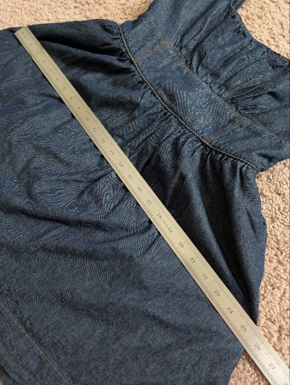 Altar'd State Womens Dark Blue Sahara Denim Sleeveless Mini Dress Size Medium - Picture 15 of 16